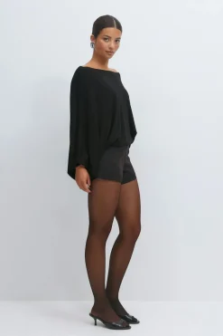 Gina Tricot Poncho top Svart Clearance