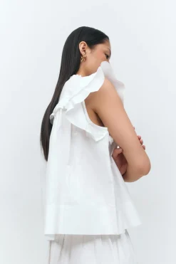Gina Tricot Popin fri top Hvit Best