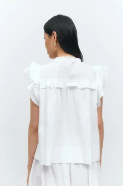 Gina Tricot Popin fri top Hvit Best