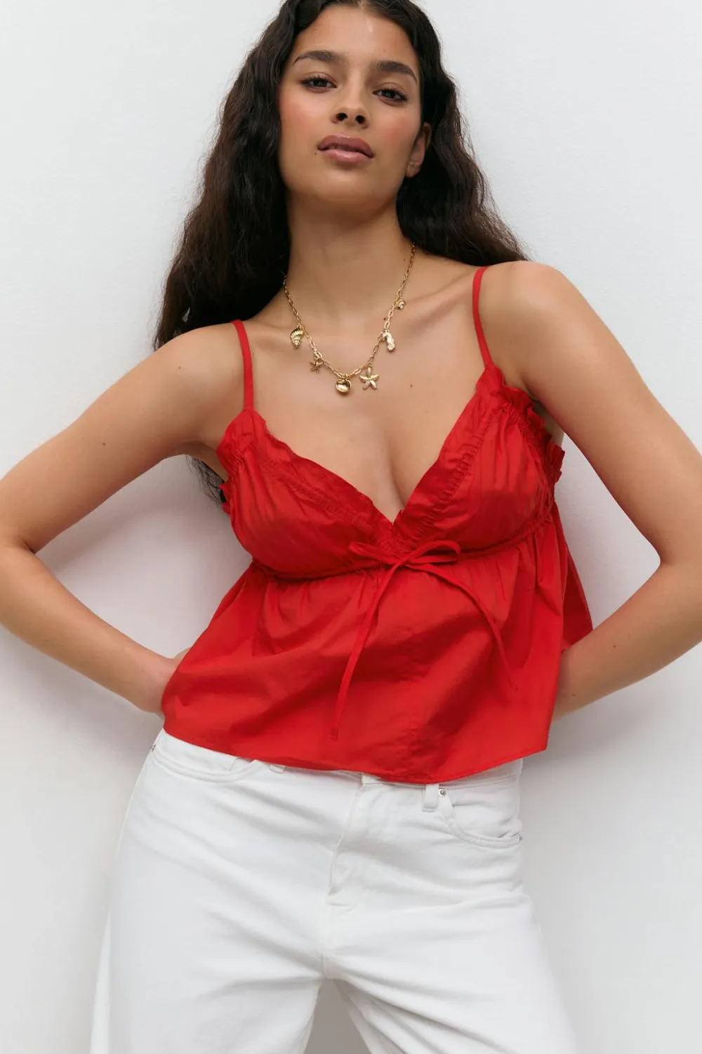 Gina Tricot Popin inget Rød Hot