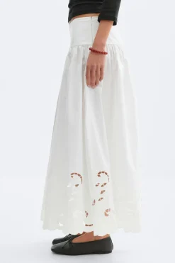 Gina Tricot Poplin skirt Hvit Online