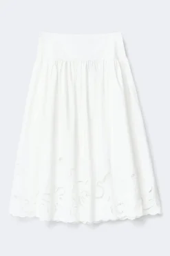 Gina Tricot Poplin skirt Hvit Online