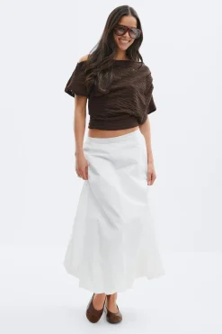 Gina Tricot Popin kirt Hvit New