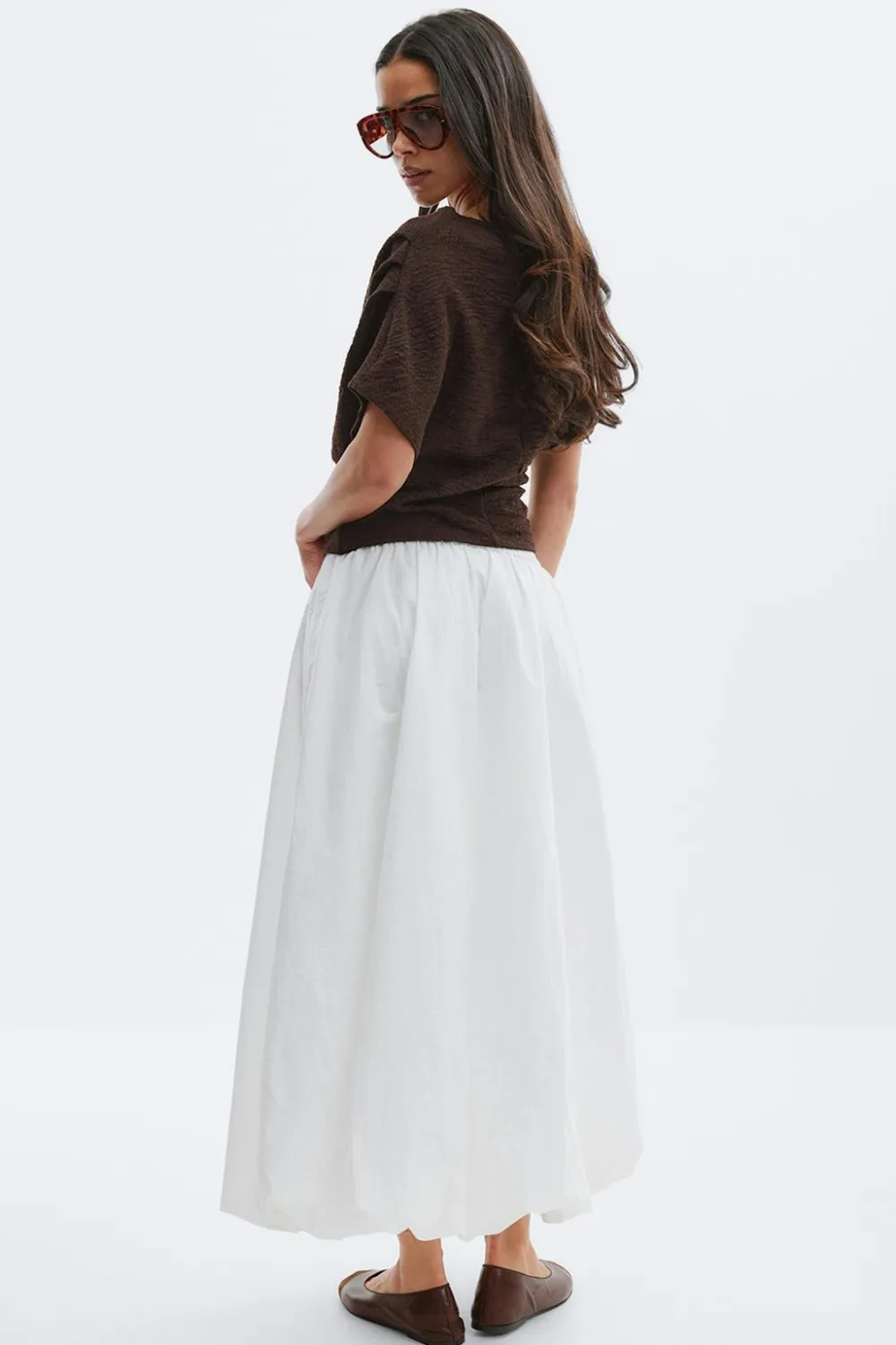 Gina Tricot Popin kirt Hvit New