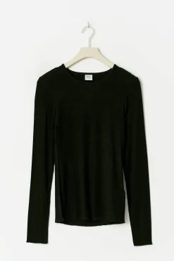 Gina Tricot Preiu ong eeve top Svart Discount