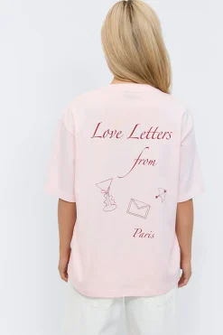 Gina Tricot Printed overized tee Rosa Online