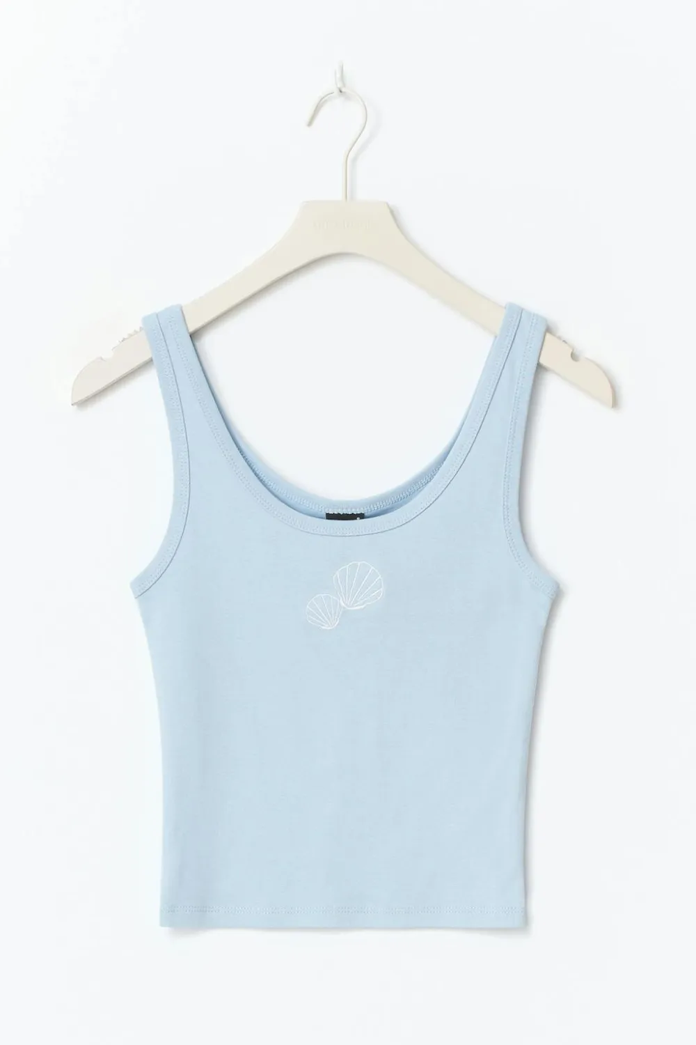 Gina Tricot Print rib tank Blå Online