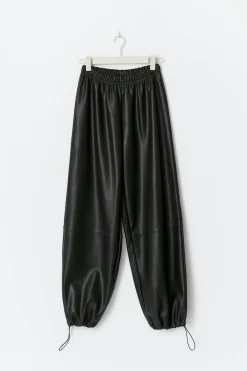 Gina Tricot Pu baoon trouer Svart Hot