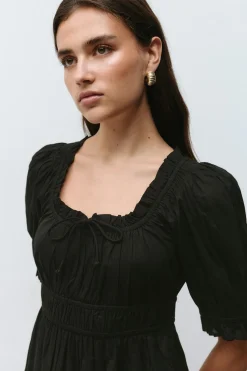 Gina Tricot Puff eeve dre Svart Discount