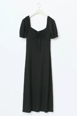 Gina Tricot Puff eeve idi dre Svart Clearance