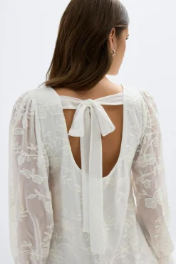 Gina Tricot Puff sleeve mini dress Hvit Sale