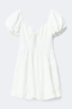 Gina Tricot Puff eeve ini dre Hvit Hot