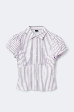 Gina Tricot Puff eeve hirt Lilla New