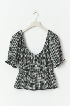 Gina Tricot Puff eeve top Svart Online