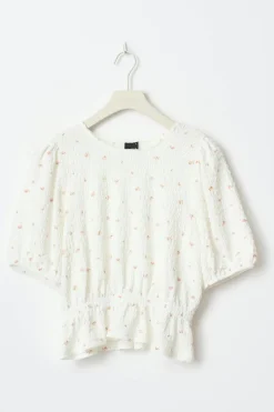 Gina Tricot Puff eeve top Hvit Online