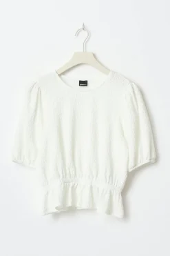 Gina Tricot Puff eeve top Hvit Online