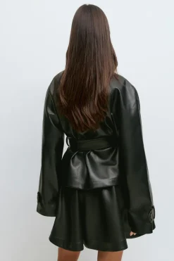 Gina Tricot Pu ini kirt Svart Sale