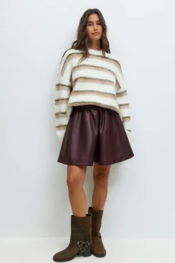 Gina Tricot Pu ini kirt Lilla Sale