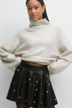 Gina Tricot Pu ini kirt Svart Best