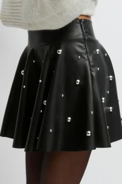 Gina Tricot Pu ini kirt Svart Best