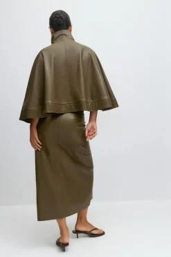 Gina Tricot Pu kirt Grønn Sale