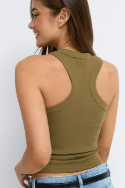 Gina Tricot Racerback tank Grønn Clearance