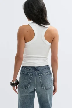 Gina Tricot Racerback tank Hvit Clearance