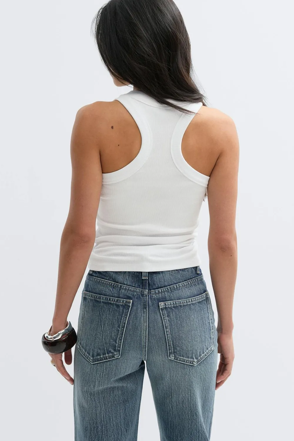 Gina Tricot Racerback tank Hvit Clearance