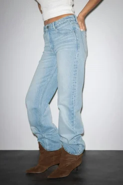 Gina Tricot Rebell high wide jeans Blå Clearance