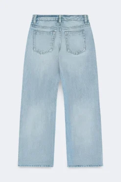 Gina Tricot Rebel low wide petite jeans Blå Best