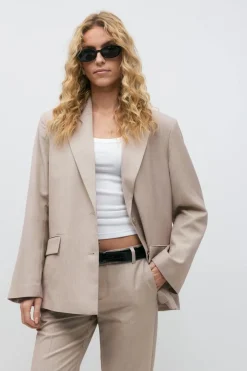 Gina Tricot Relaxed blazer Beige Discount