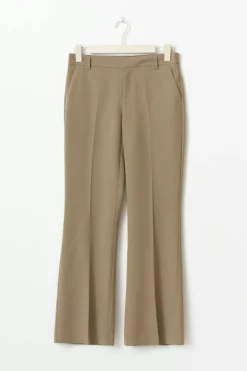 Gina Tricot Relaxed bootcut trousers Beige Outlet