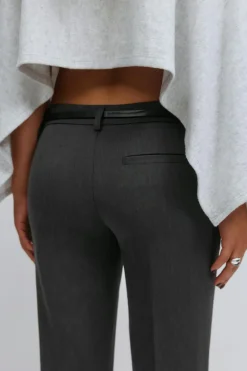 Gina Tricot Relaxed bootcut trousers Grå Best
