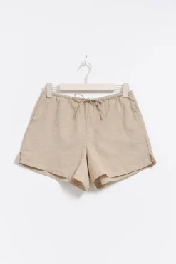 Gina Tricot Reaxed inen bend hort Hvit Outlet