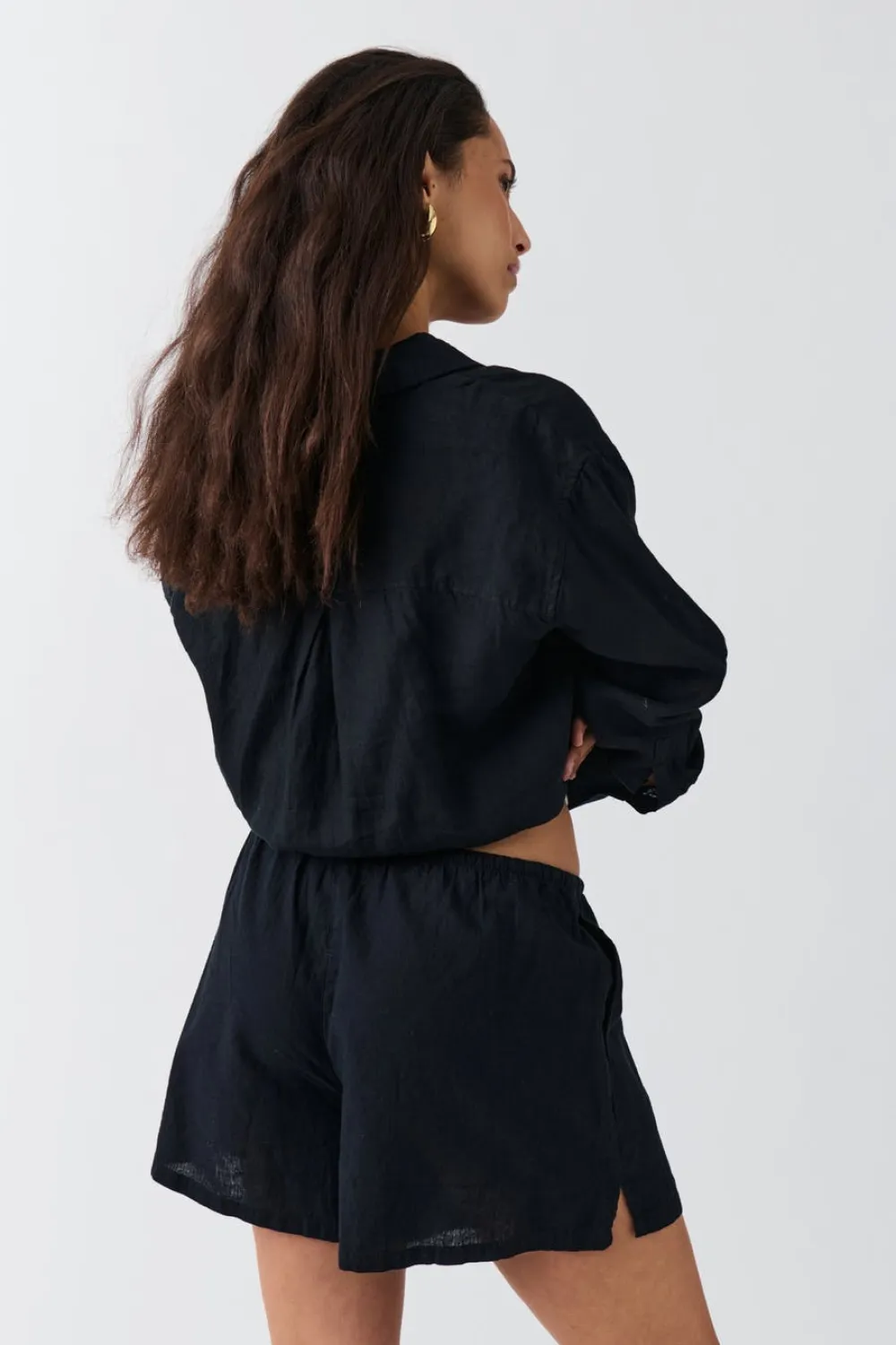 Gina Tricot Reaxed inen bend hort Svart Outlet