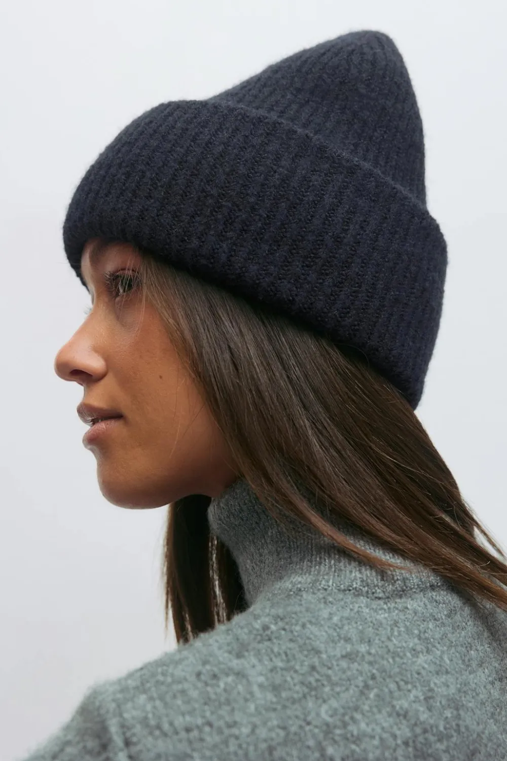 Gina Tricot Rib beanie Blå Clearance