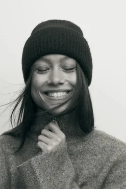 Gina Tricot Rib beanie Blå Clearance