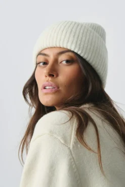 Gina Tricot Rib beanie Hvit New