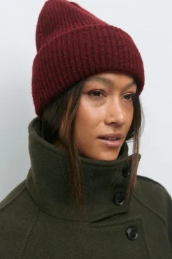 Gina Tricot Rib beanie Rød Online