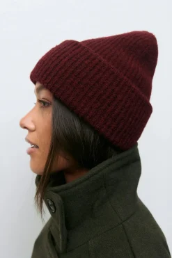 Gina Tricot Rib beanie Rød Online