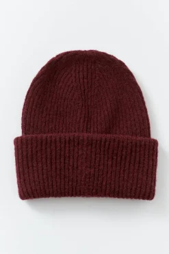 Gina Tricot Rib beanie Rød Online