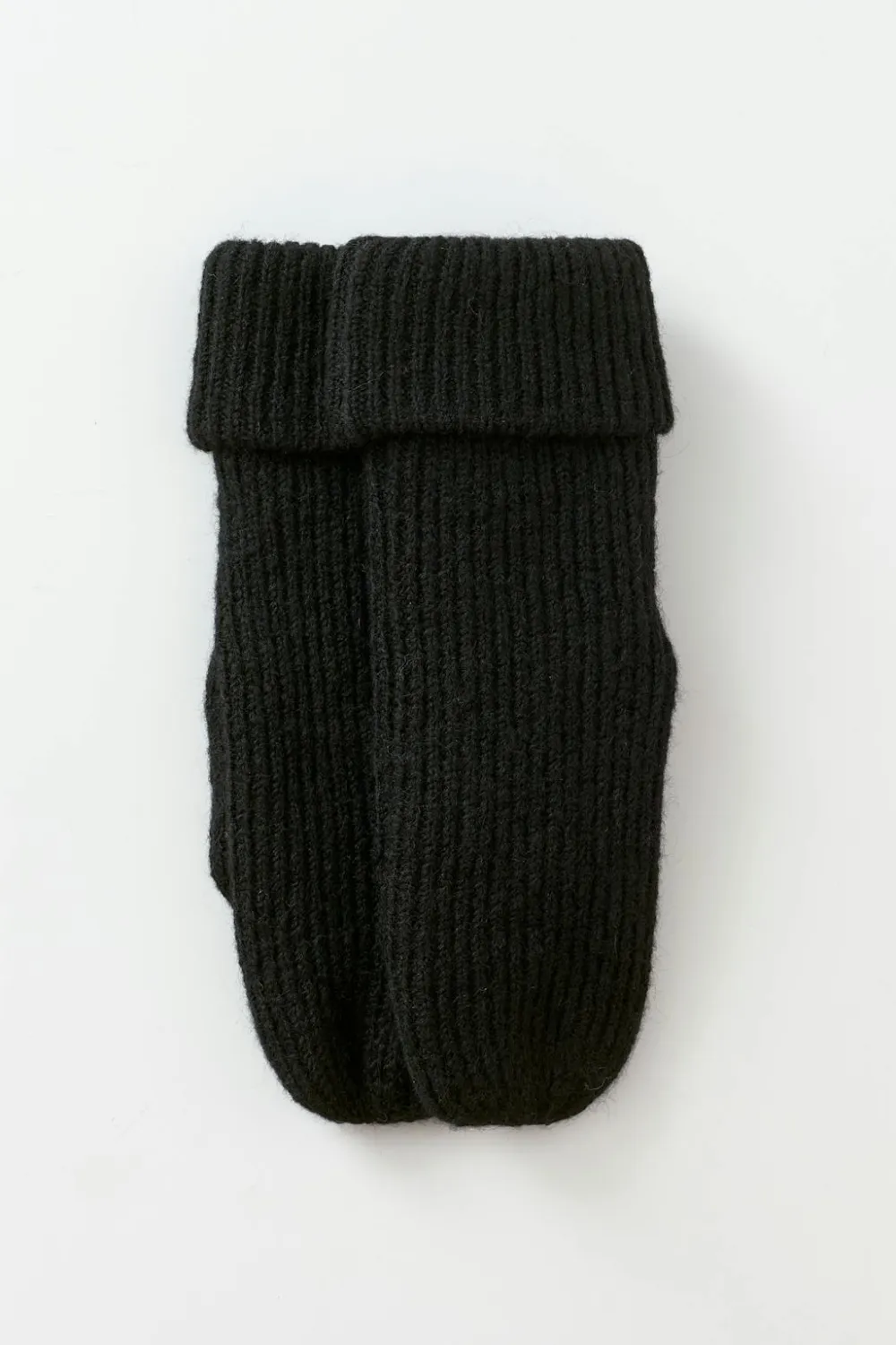 Gina Tricot Rib mittens Svart Clearance