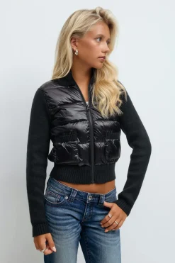 Gina Tricot 14+ rib puffer jacket Blå Sale