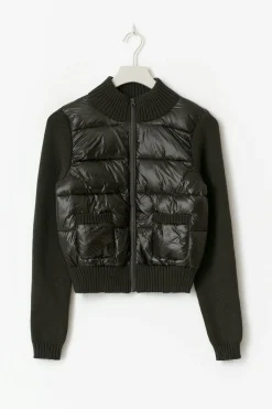 Gina Tricot 14+ rib puffer jacket Svart