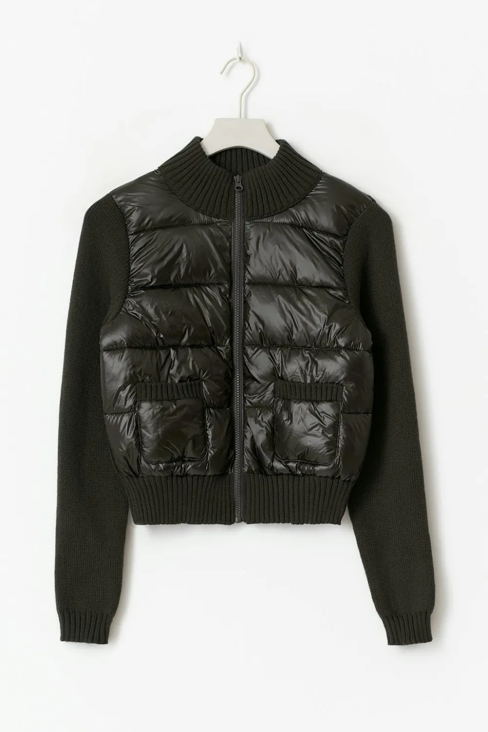 Gina Tricot 14+ rib puffer jacket Svart
