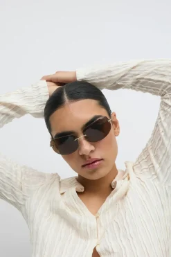 Gina Tricot Rimless sunglasses Beige Discount
