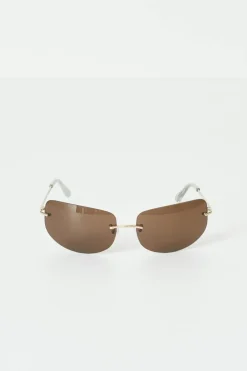 Gina Tricot Rimless sunglasses Beige Discount