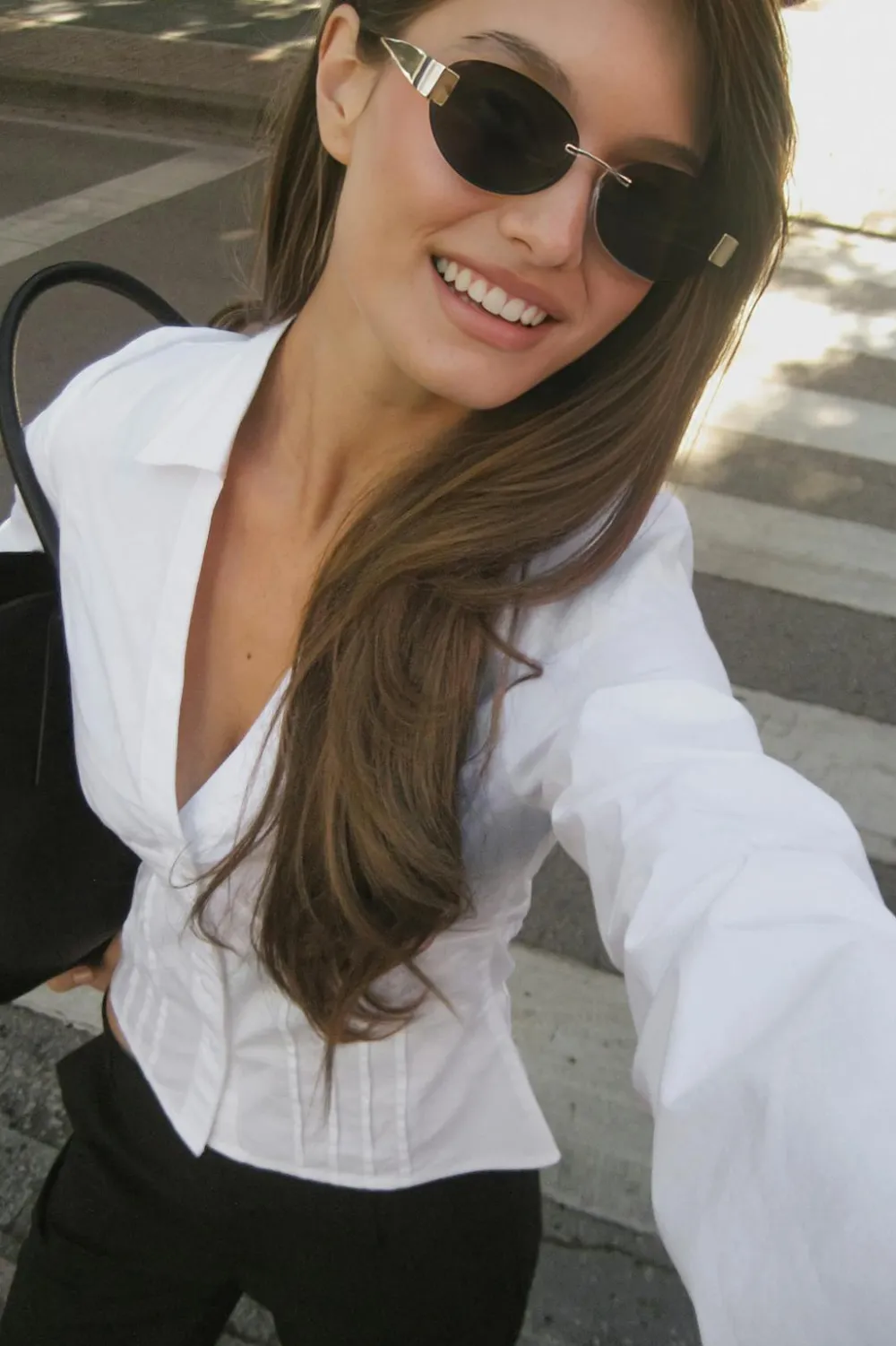 Gina Tricot Rimless sunglasses Svart