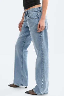 Gina Tricot Rivet rebel jeans Blå Best
