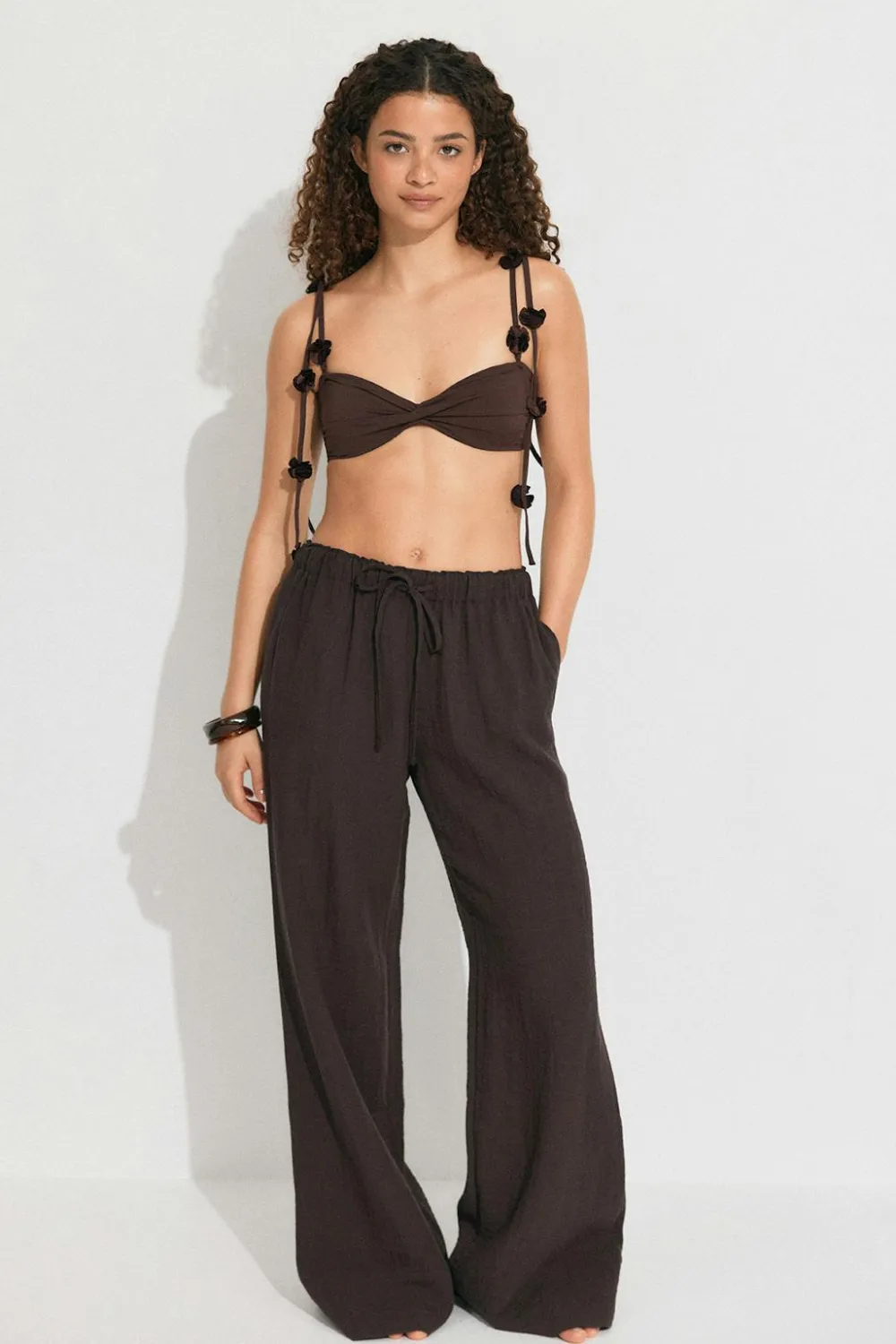 Gina Tricot Roe trap bandeau Brun Online
